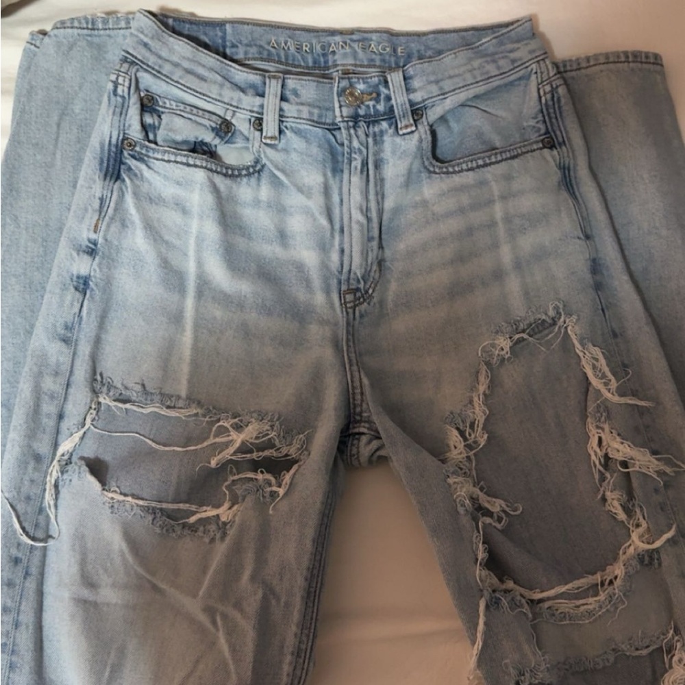 American Eagle Distressed Light Blue Jeans